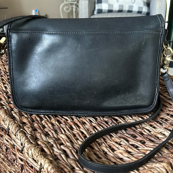 Vintage Coach Convertible Clutch bag. Black Leather. Made in the United … - Picture 3 of 16